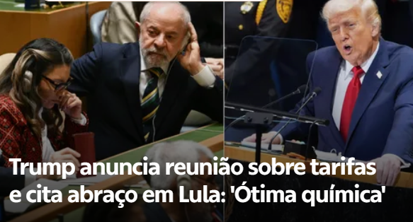 Deu match? Trump diz que teve ‘química excelente’ com Lula.