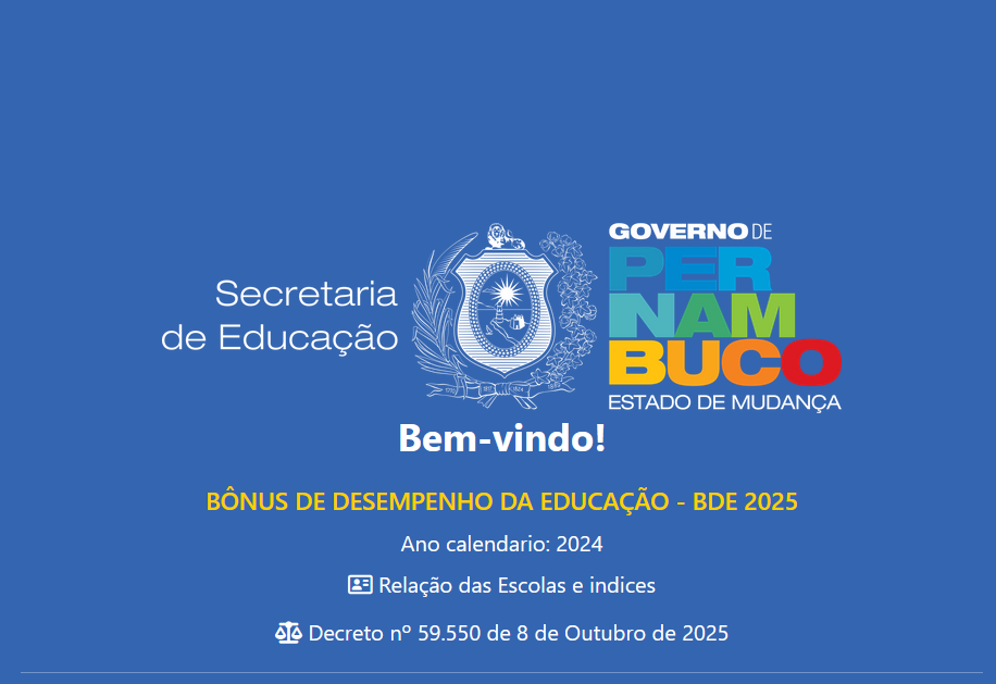 Pernambuco autoriza Bônus de Desempenho Educacional 2025; confira os valores