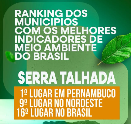 Serra Talhada se destaca entre as melhores do Brasil em meio ambiente