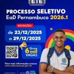 Educação de Pernambuco abre inscrições para processo de ingresso nos cursos EAD da Etepac