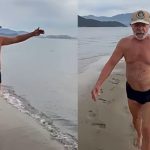 Lula grava vídeo na praia: “Onda da direita com onda da esquerda constrói o mar”